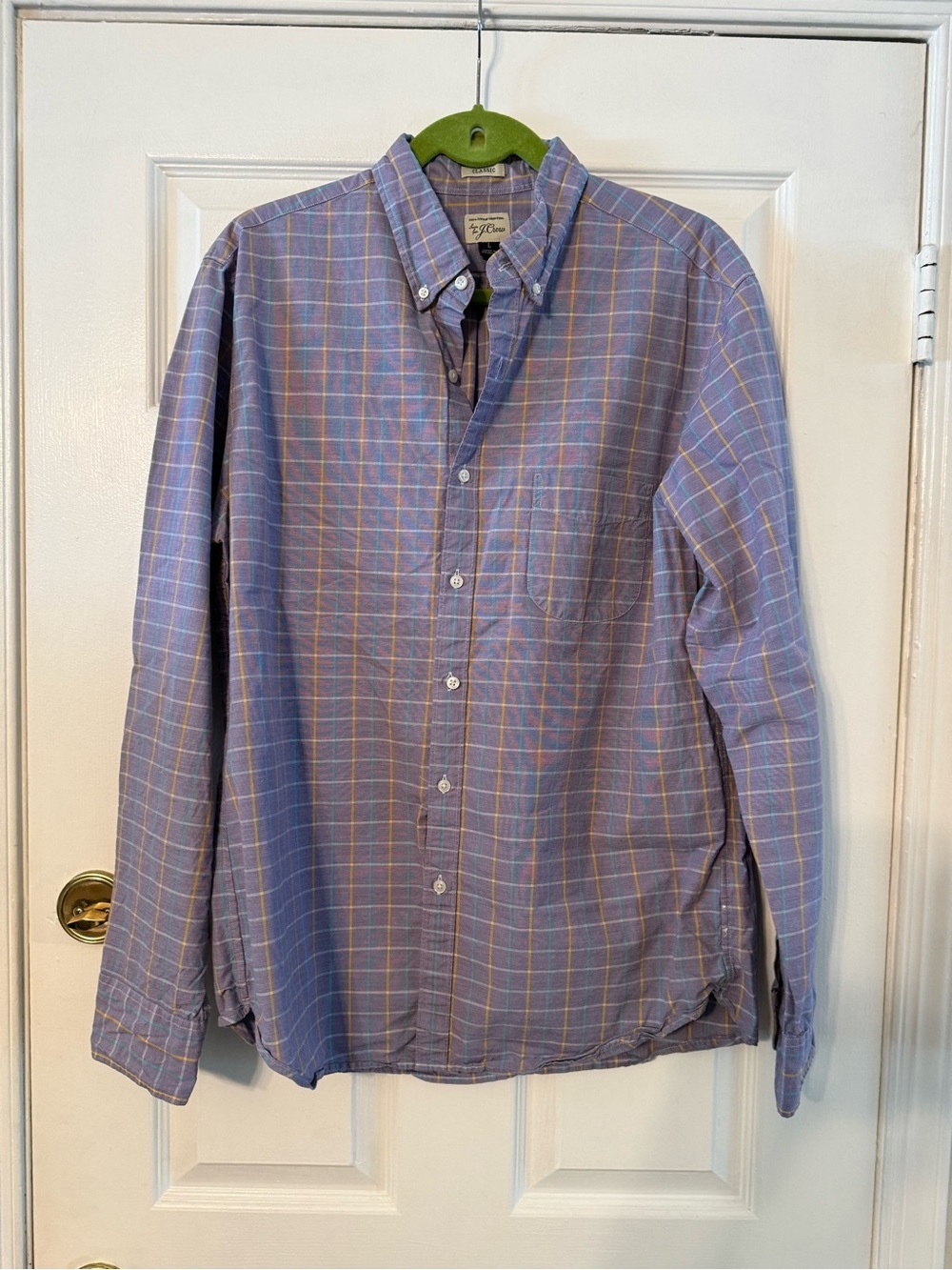 J. Crew Men’s Purple Plaid Button-Down Shirt